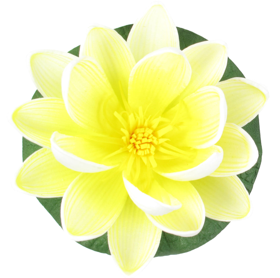 Small Floating Foam Water Lily Flower, For Small Water Feature, Approx. 3.25" x 3.5" x 2", Ivory - TropicaZona