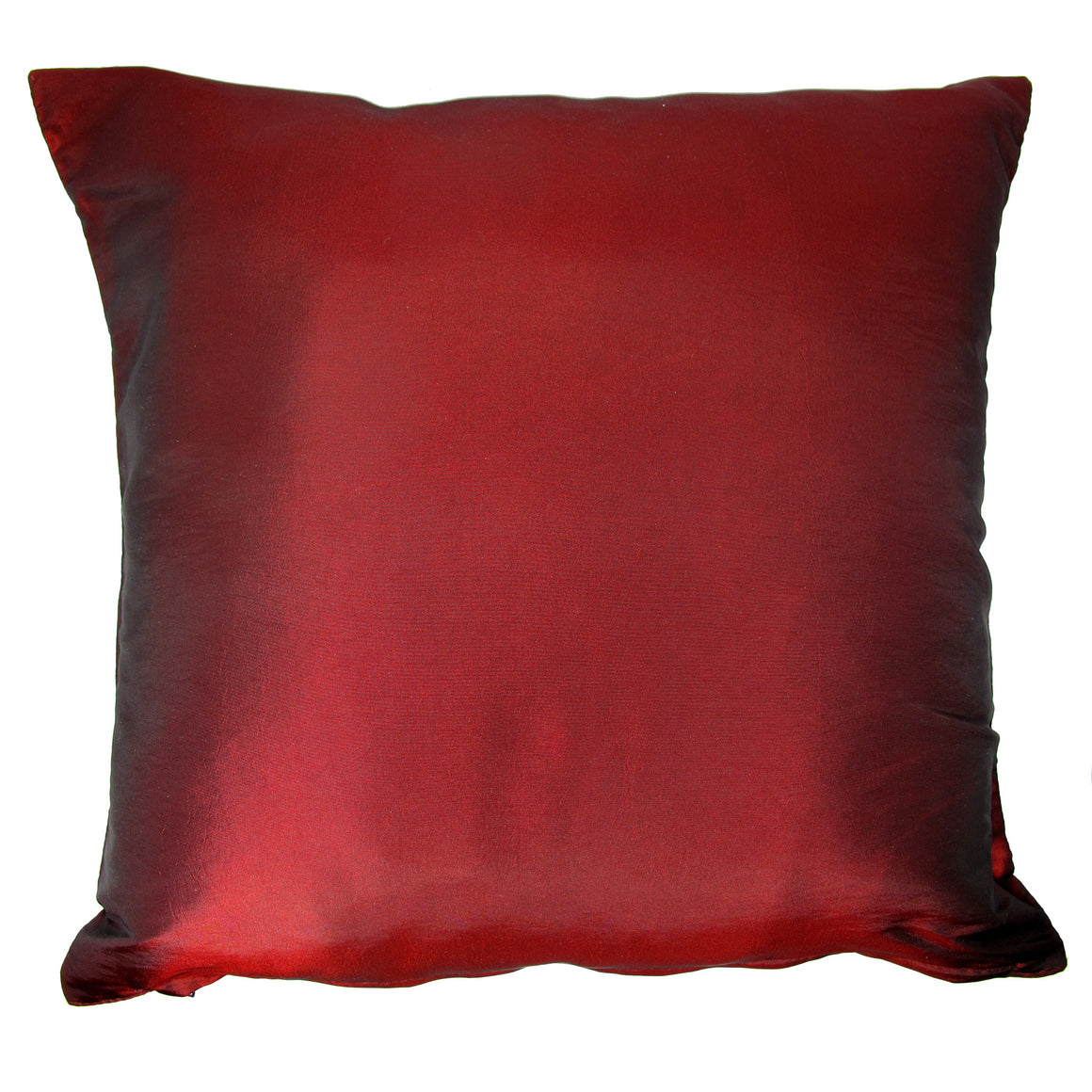 Thai Silk Throw Pillow Cover, Lotus Design, Red - TropicaZona