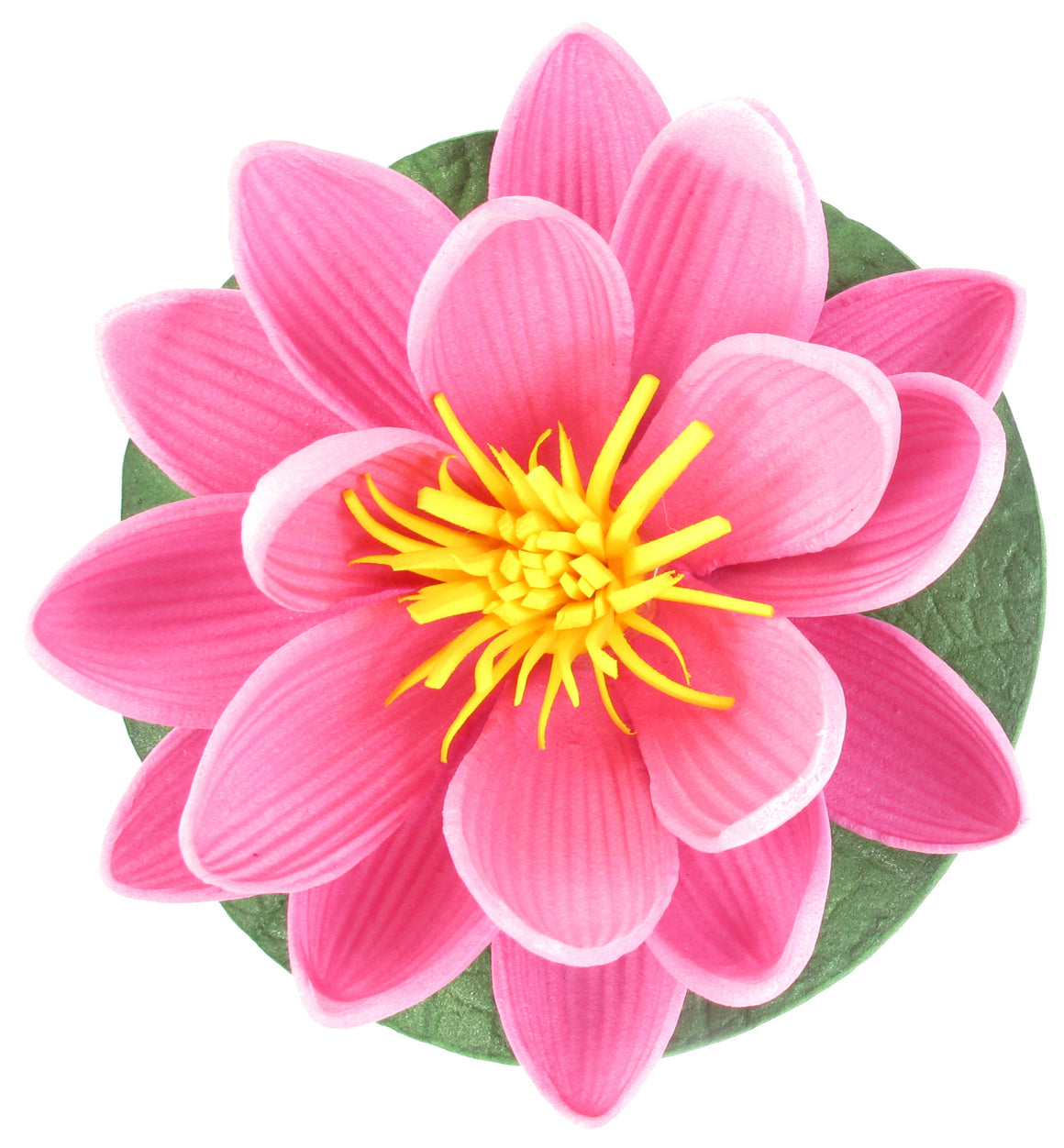 Small Floating Foam Water Lily Flower, For Small Water Feature, Approx. 3.25" x 3.25" x 2", Dark Pink - TropicaZona