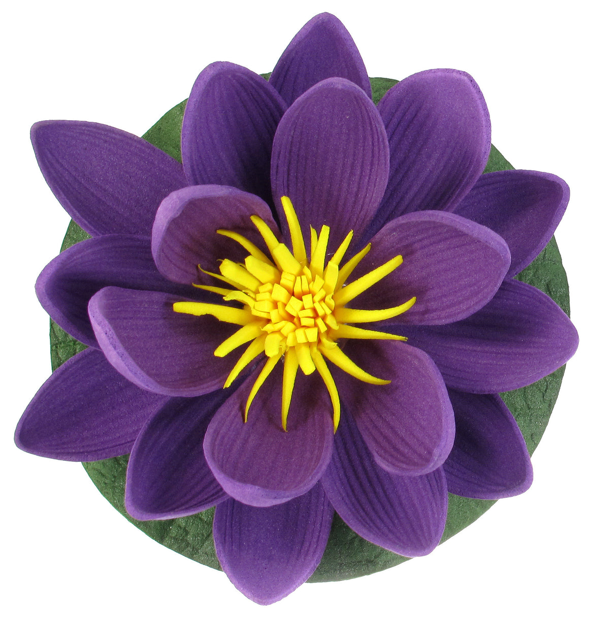 Small Floating Foam Water Lily Flower, For Small Water Feature, Approx. 3.25" x 3.25" x 2", Purple - TropicaZona