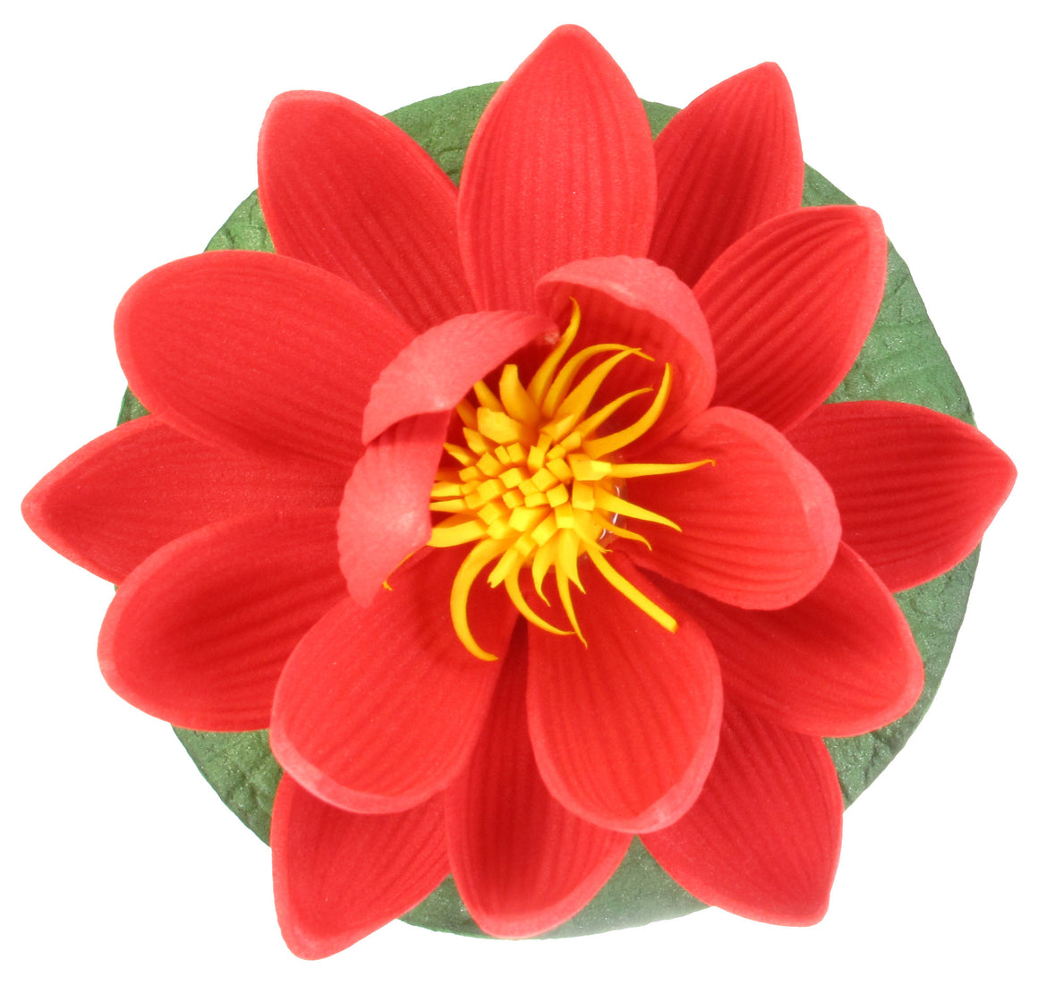 Small Floating Foam Water Lily Flower, For Small Water Feature, Approx. 3.25" x 3.25" x 2", Red - TropicaZona
