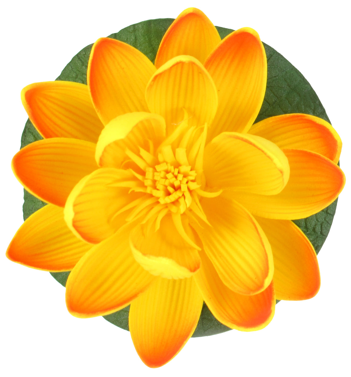 Small Floating Foam Water Lily Flower, For Small Water Feature, Approx. 3.25" x 3.25" x 2", Yellow - TropicaZona