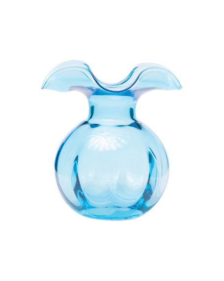Hibiscus Glass Bud Vase, Aqua - TropicaZona