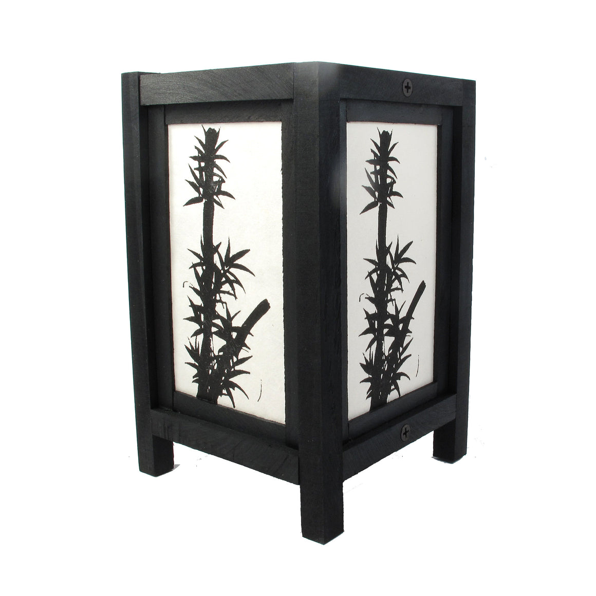 Bamboo Mulberry Paper Wood Frame Table Lantern - TropicaZona