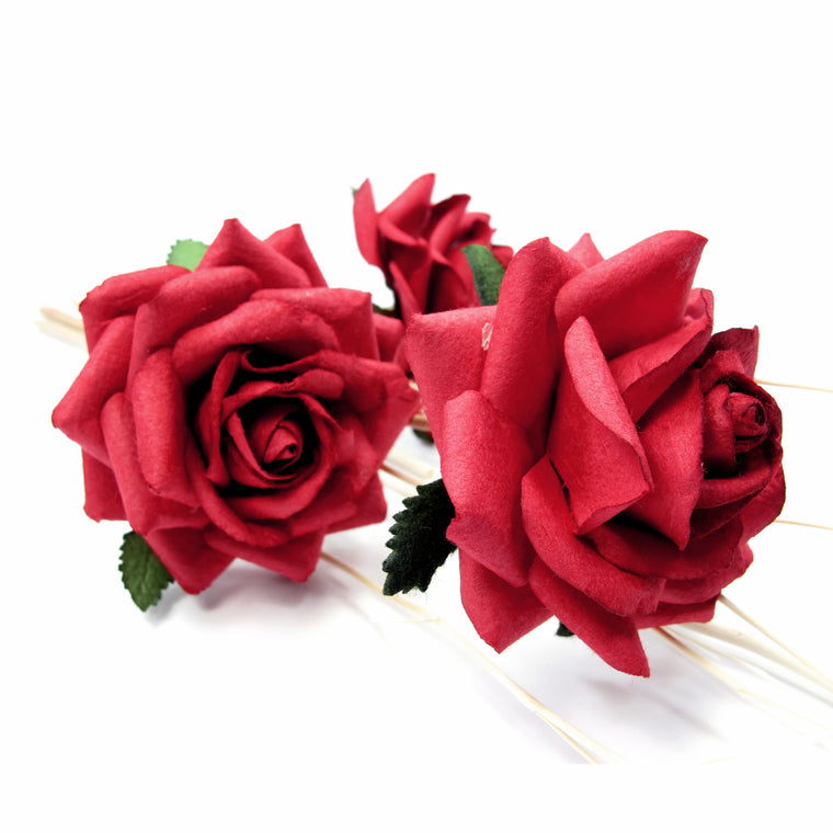 Mulberry (Saa) Paper Rose Diffuser Set, Red - TropicaZona