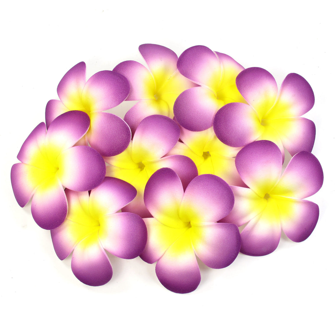 Floating Plumeria (Frangapani) Foam Flowers, 10-Pack, Purple - TropicaZona