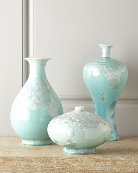 Three Swirling Leaves Aqua Vases - TropicaZona
