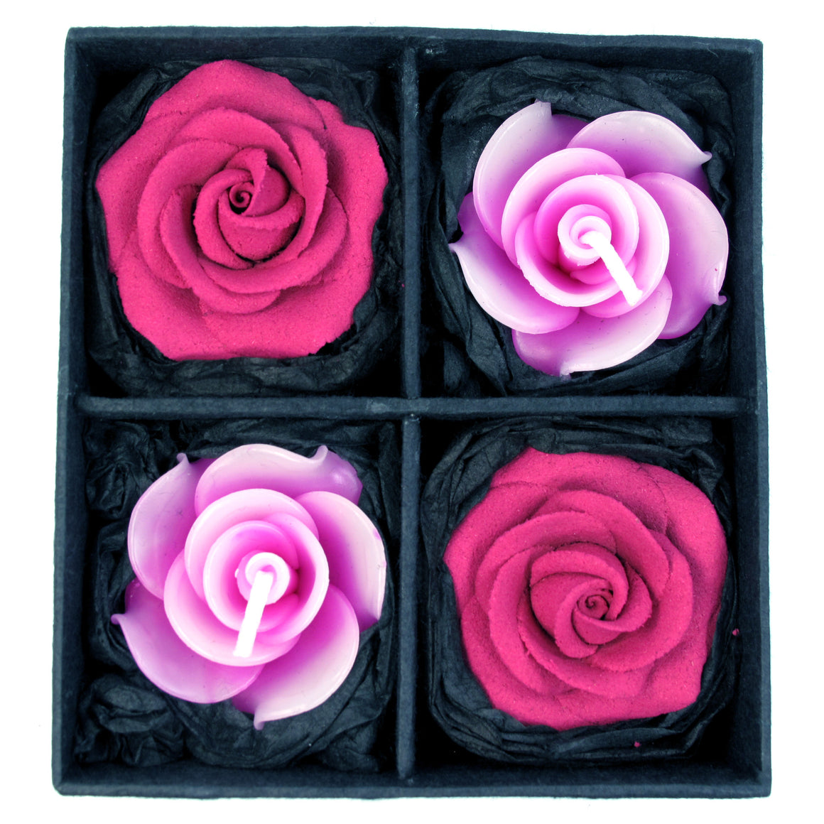 Rose Incense & Candle Gift Set, Pink - Great for Space Clearing (Clearing & Revitalizing Energies in Buildings) - TropicaZona