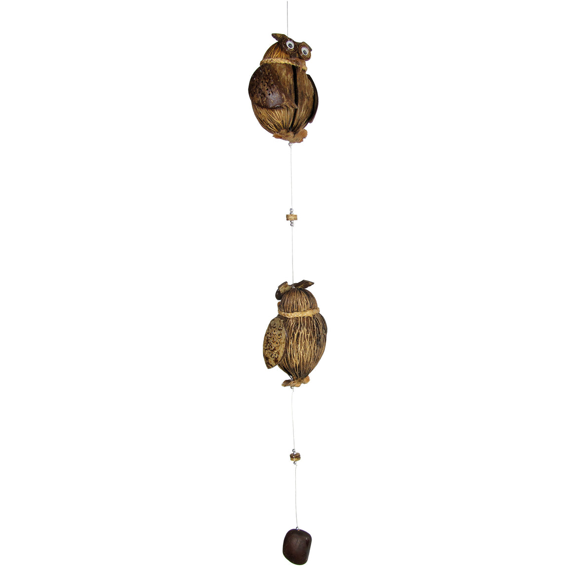 Two Owls Coconut Shell Coconut Shell Mobile, Hanging Mobile & Hanging Décor - TropicaZona