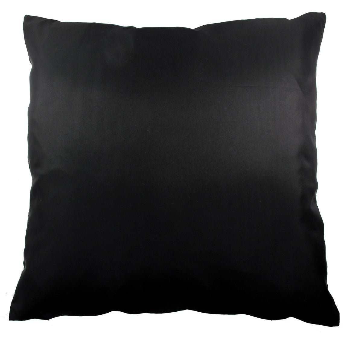 Thai Silk Throw Pillow Cover, Lotus Design, Black - TropicaZona