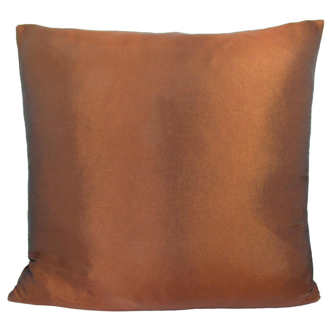 Thai Silk Throw Pillow Cover, Lotus Design, Medium Brown - TropicaZona