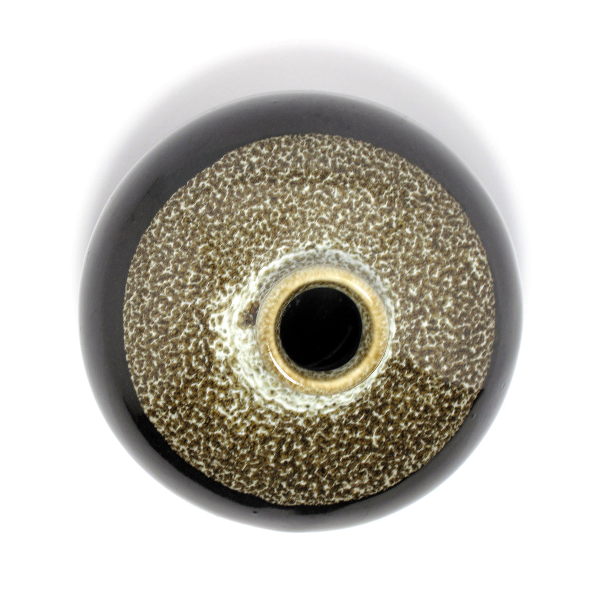 Celadon Ceramic Vase, 4" High, Brown Speckled - TropicaZona