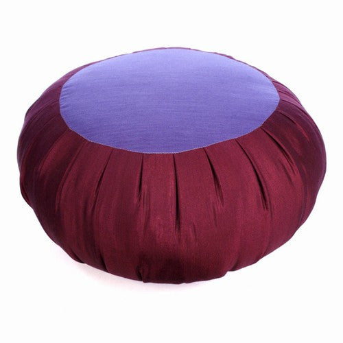Zafu Yoga & Meditation Cushion, Purple & Burgundy - TropicaZona